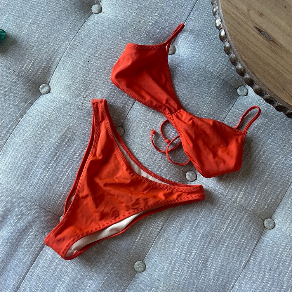 Blue Hour Itty Bitty Orange Bikini Size Small - Picture 2 of 9